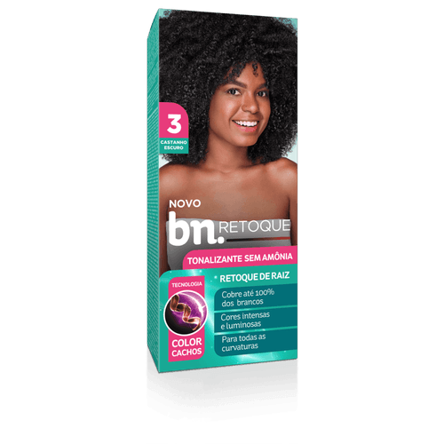 Tonalizante Castanho Escuro 3.0 Sem Amônia 90g | bn.Cachos